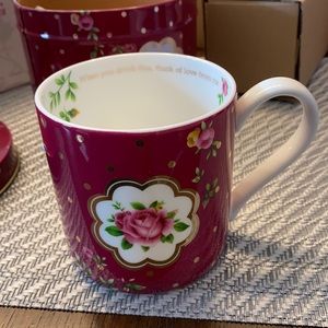 Floral tea cup x2